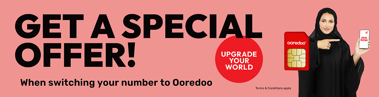 Keep your number switch to Ooredoo, join and get a special discount